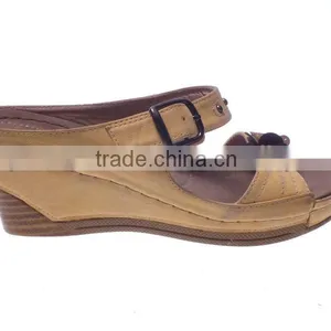 Latest Ladie Slipper Designs With Mid Wedge Heel Comfortable Sole thumbnail-1