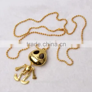 2015 New Fashion Vintage Imitation Jewelry Big Eyes UFO Alien Skull Head Pendants Long Sweater Chain Necklaces thumbnail-1