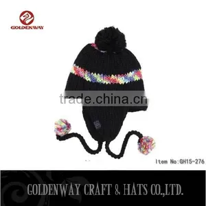 Wholesale Jacquard Knitted Warm Ski Beanie Winter Hat thumbnail-1