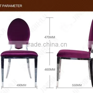 Round Back Modern Stainless Steel Frame Rocking Chair thumbnail-3