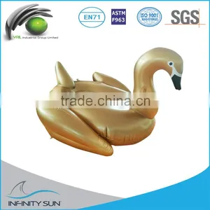 Wholesale Inflatable Gold Swan Floats Swimming Pool Floating thumbnail-1