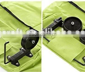 Folding Shopping Cart Basket With Wheels Laundry Grocery Travel Free Blk Liner thumbnail-6