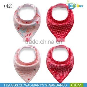 Amazon Bestseller 100% Cotton Adjustable Baby Bandana Drool Bibs thumbnail-2