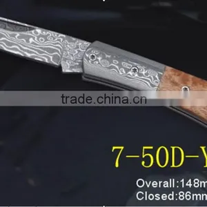 Stainless Steel 1pc Damascus Laguiole Folding Knife thumbnail-4