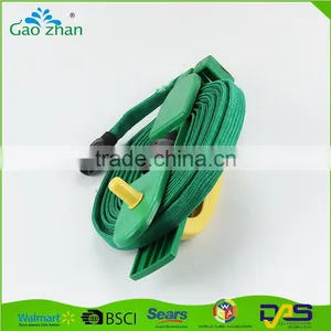 15m Flat Garden Hose Pipe Hose Reel With 4 Ways Spray Nozzle Gun Outdoor Watering Hose 15M thumbnail-5