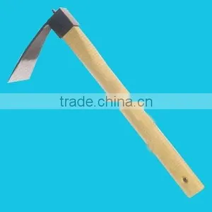 36cm Carbon Steel Fiberglass Handle Hoe With Wood Handle Garden Hoe Pick thumbnail-6