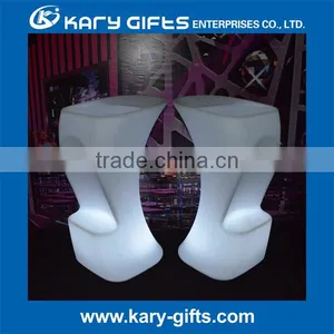 Illuminated Bar/Nightclub/KTV LED Plastic Furniture High Bar Sitting, Bar Chair thumbnail-1