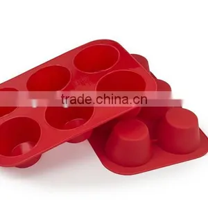 6 Cavity Silicone Jumbo Muffin Baking Pan thumbnail-3