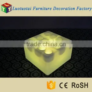 L43*W43*H26cm LED Bar Furniture Illuminated LED Wine Track/square Clear Plastic Tray/wine Glass Tray thumbnail-4