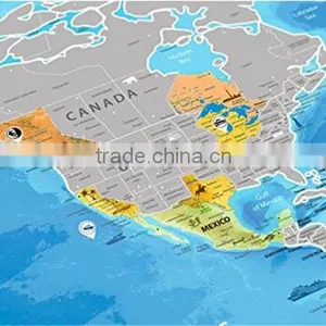 Detailed World Map With Scratch off Stickers Large Size and Tube Packaging AMA-08 thumbnail-5