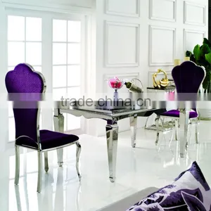 TH355 Modern Design Marble Top Dining Table and Chair thumbnail-1