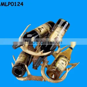 Resin Deer Antler 4 Bottles Animal Wine Bottle Holder thumbnail-1