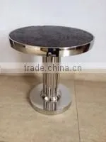 High Quality Black Tempered Glass Corner Table B031--2 thumbnail-1