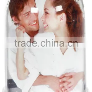 15cm Plastic Photo Frame Custom Acrylic Snow Globe With Picture Frame thumbnail-3