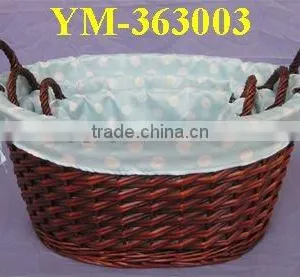 Brown Home Lined Storage Basket thumbnail-1
