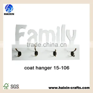 Home Wooden Wall Shelf With 4 Hooks thumbnail-1