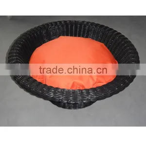 Luxury Wicker Dog Bed Round Rattan thumbnail-5