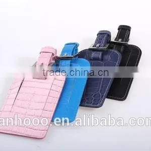 Customize PU Faux Leather Fashion Crocodile Skin Pattern Luggage Baggage Tag Handbag Tags thumbnail-2