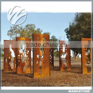 Abstract Custom Garden Rusty Decorative Laser Cut Panels thumbnail-1