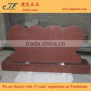 Simple Design Unique India Red Granite Headstone thumbnail-3
