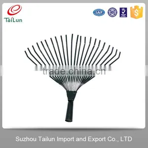 High Quality 22 Tines Plastic Coated A3 Steel Garden Handle Rake thumbnail-1