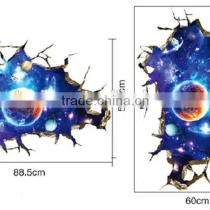 Space and Planets Design Adhesive 3D Wall Paper , Wall Sticker thumbnail-2