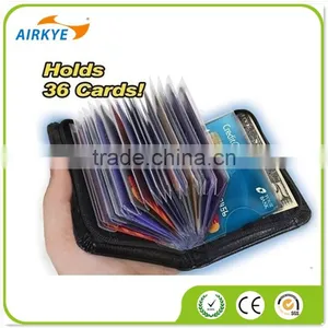 Lock Wallet Slim RFID Blocking PU Leather Zipper Card Holder thumbnail-1