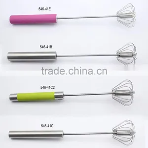 Stainless Steel Rotatable Eggbeater,High Quality Easy-Clean Eggbeater,whisk thumbnail-1