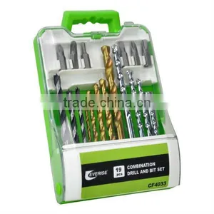19pcs Twist Drill,wood Working Drill,masonry Drill Set in Plastic Case thumbnail-1