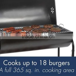 30" Inch Barrel Charcoal BBQ Grill With Trolley thumbnail-6