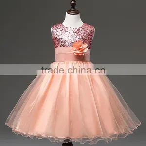 3-12yrs Summer Christmas Cute Flower Girls Dress Sequined Mesh Girl Clothing Sleeveless Princess Dresses Girl Costume Kids Girls thumbnail-1