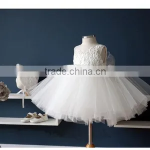 Baby Girl Pageant Wedding Dresses Infant Princess Little Girls 1 Year Birthday Party Dress Newborn Christening Dresses For Girls thumbnail-6