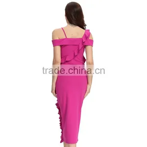 2017 Designer One Piece New Style Women's Party Evening Long Chiffon Dress thumbnail-2