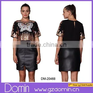 2015 New Design Fashion Women Sequin Tops for Summer thumbnail-1