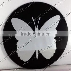 Ever Better Art Decor Antique Glass Mirror With Butterfly Design thumbnail-1