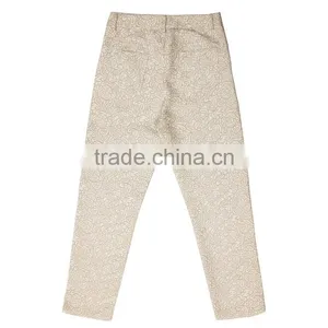 High Quality 100% Cotton Jacquard Fabric Womens New Fashion Trousers thumbnail-2