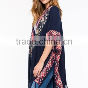 New Style Ladies Fashion Blanket Cape Sweater Wholesale thumbnail-3