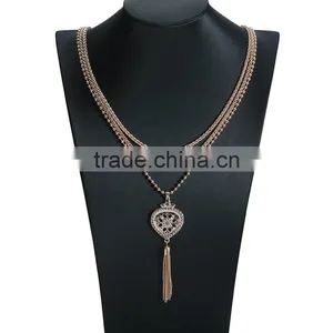 Big Brand ZA Multi Chain Pendant Sweater Necklace Jewelry Hot Sale thumbnail-3