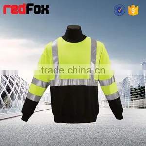 Black 150gsm Net Reflective Safety T-shirt for Worker Sleeves Bicycle Safety Yellow T-shirts High Safety T-shirt thumbnail-2
