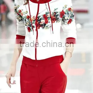 Women Casual Clothing Sets Jogging Printing Track Suit Home Dress OEM China thumbnail-2