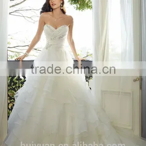 Taffeta Sweetheart Necklace Bing Wedding Dresses 2015 Ball Gown thumbnail-1