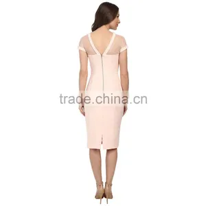 Latest Design Fashion Plain Formal Dress Tight With Lace Custom Made thumbnail-2