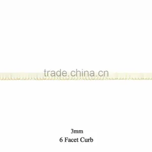 Gold Plated 6 Facet Curb Chain, 6 mm Curb Chain thumbnail-1