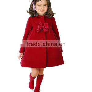 Zm50343b Winter New Style Children Clothes Girls Wholesale Bowknot Kid Coat thumbnail-4