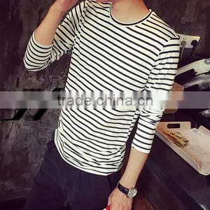 Men Stripe Long Sleeve Cheap Tshirt thumbnail-1