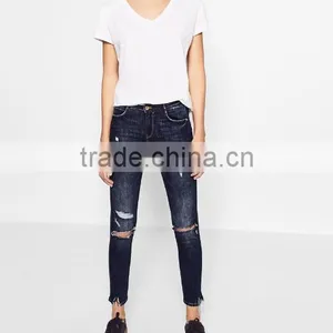 Runwaylover 5296 Hot Sale Ladies Sexy Ripped Sexy Jeans thumbnail-1