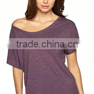 Next Level Apparel Ladies' Tri-Blend Dolman Tee - Made From 50% Polyester, 25% Cotton, 25% Rayon and Comes With Your Logo thumbnail-1