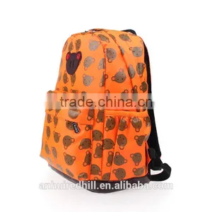 2016 New Design Wholesale Canvas Yellow Kids School Bag thumbnail-2