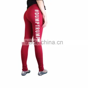 Yoga Pants Editorial Red Dump Trump Legging thumbnail-1