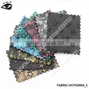 Synthetic Leather PU Leather Colorful Star Printed Patterns For Shoes Bags Furnitures thumbnail-1